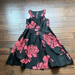 Floral Black and Pink Dress